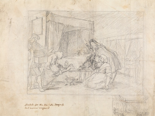 Digital Print - Operation Scene in a Hospital with Subsidiary Sketches in the Margin at the Lower Right by William Hogarth