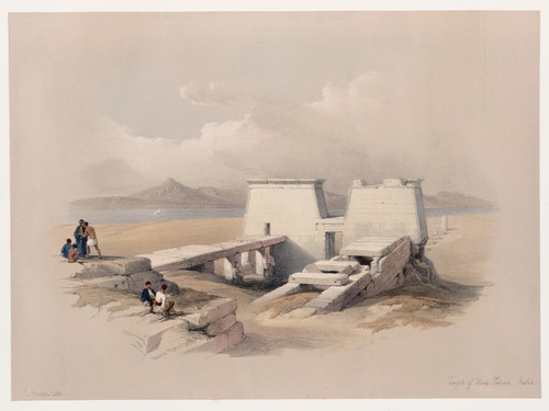 Digital Print - Temple of Wady Saboua [Wadi al-Sabua], Nubia. by David Roberts