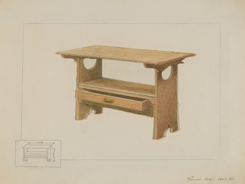 Digital Print - Kitchen Bench Table by Vincent P. Rosel