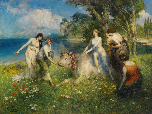 Digital Print - Europa auf dem Stier by Ferdinand Leeke