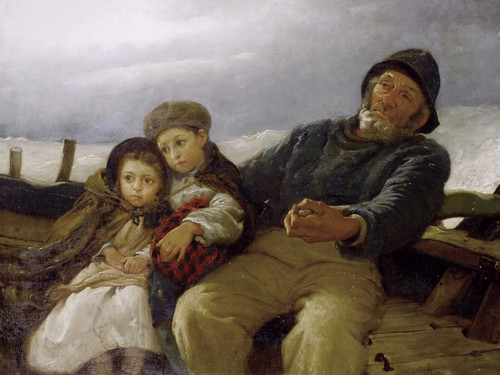 Digital Print - The Stormy Crossing by Alfred Edward Emslie