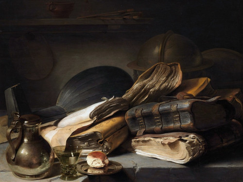 Digital Print - Still Life with Books by Jan Lievens