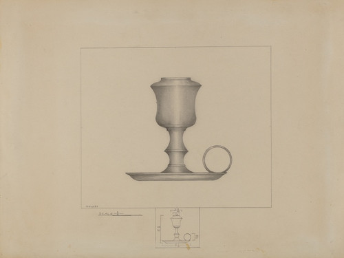 Digital Print - Pewter Lamp by Henry Meyers