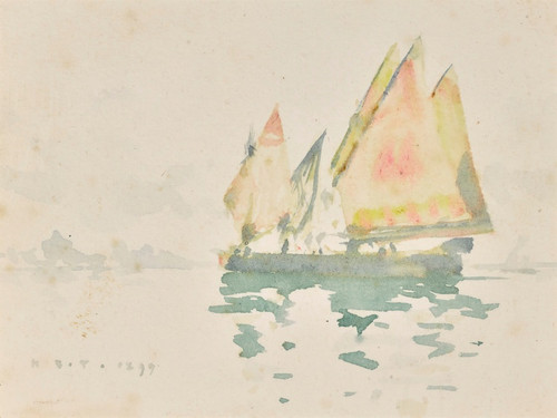 Digital Print - Venetian Barges by Henry Scott Tuke