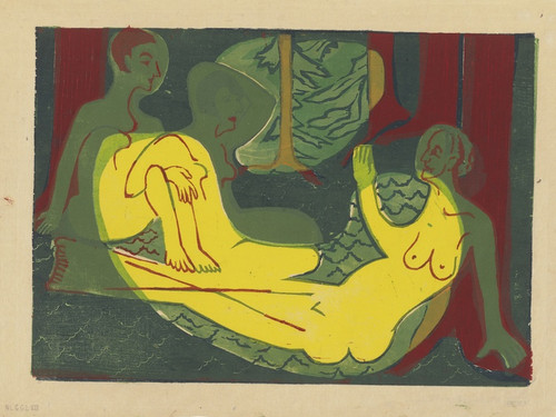 Digital Print - Three Nudes in the Forest by Ernst Ludwig Kirchner