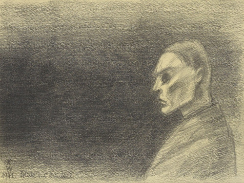Digital Print - Blick ins Dunkel by Karl Wiener