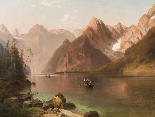 Digital Print - Alpine Lake by Ludvk Bartk