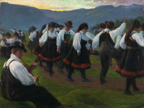 Digital Print - Dance in Setesdal by Gustav Wentzel
