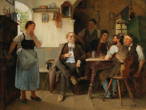Digital Print - The StudentS Visit by Josef Kinzel