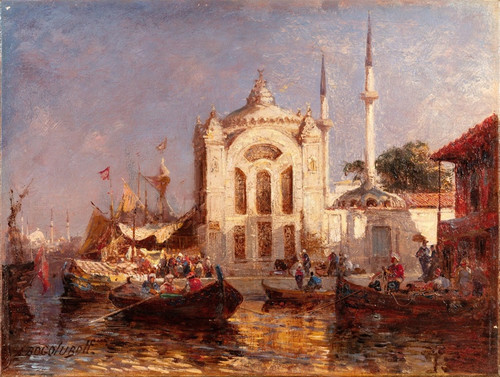 Digital Print - TheDolmabahe Mosque, Constantinople by Alexei Petrovich Bogoliubov