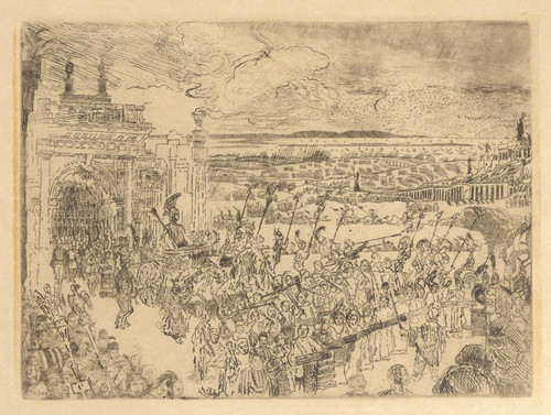Digital Print - De Romeinse zegetocht by James Ensor