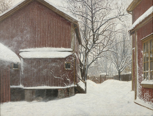 Digital Print - Snefokk i Majorstuveien 8 by Amaldus Nielsen
