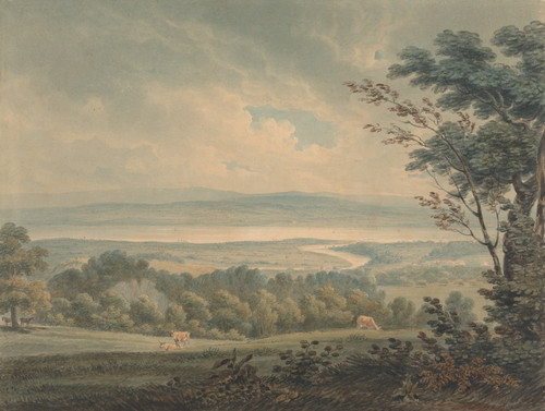 Digital Print - The Meeting of the Rivers Severn and Wye, near Chepstow by Edward Dayes