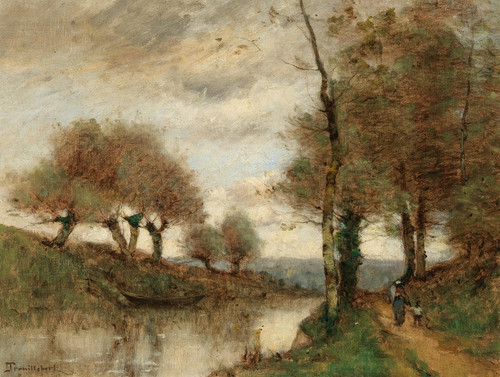 Digital Print - Returning Home along the River by Paul Dsir Trouillebert