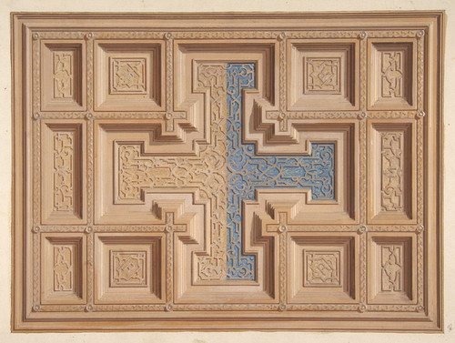 Digital Print - Design for the decoration of a ceiling by Jules-Edmond-Charles Lachaise