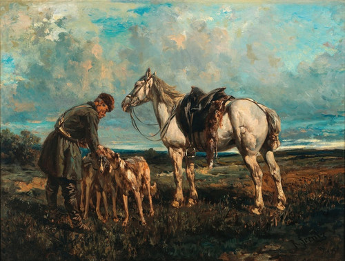 Digital Print - After the Hunt by Rudolf Fedorovich Frentz