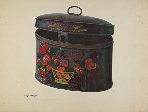 Digital Print - Painted Toleware Box by Chris Makrenos Digital Print - Painted Toleware Box by Chris Makrenos