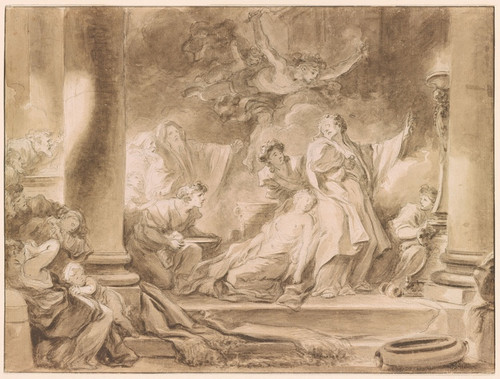 Digital Print - The Sacrifice of Coresus by Jean-Honor Fragonard