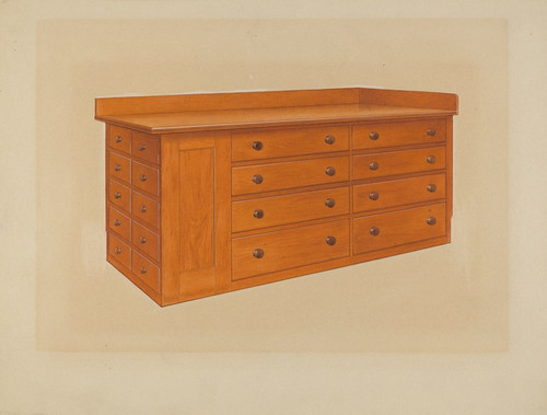 Digital Print - Tailoress' Table by John W. Kelleher Digital Print - Tailoress' Table by John W. Kelleher