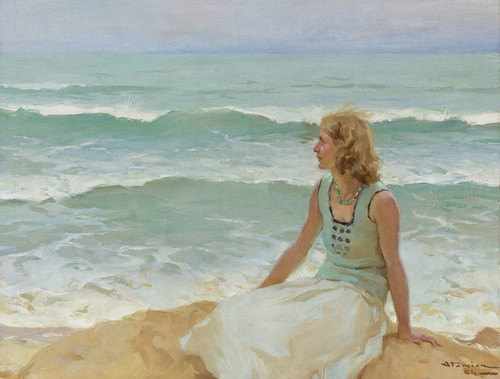 Digital Print - On The Beach by Charles Atamian