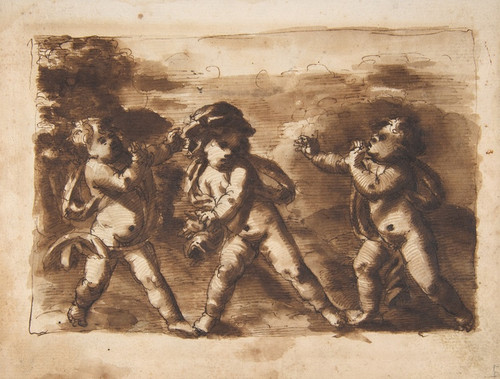 Digital Print - Three Dancing Putti by Leonardo Scaglia