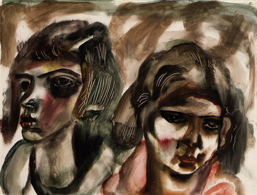 Digital Print - Two heads by Frances Hodgkins