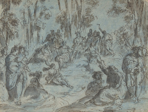 Digital Print - Apollo and the Nine Muses surrounded by Poets on Mount Parnassus by Karel krta Digital Print - Apollo and the Nine Muses surrounded by Poets on Mount Parnassus by Karel krta