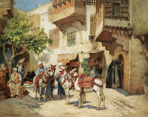 Digital Print - The market square by Frederick Arthur Bridgman