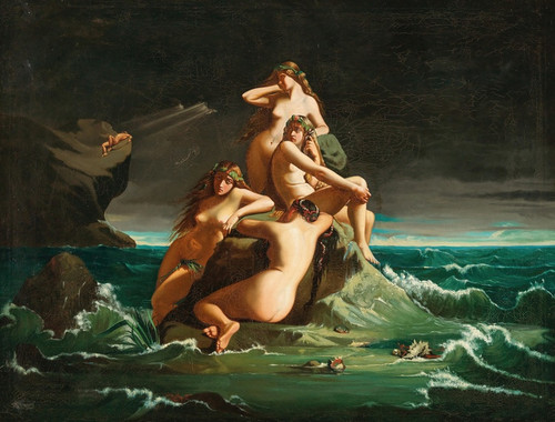 Digital Print - The Oceanids lament the fate of Prometheus by Spanish School