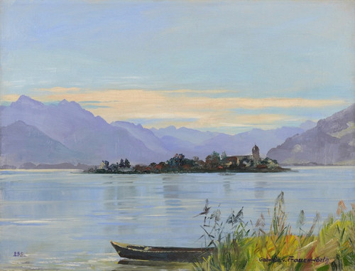 Digital Print - Blick auf Frauenchiemsee by Gabriela von Frauenwrth