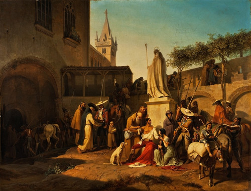 Digital Print - Scene From The Defence Of A Spanish Town During A Guerrilla War by Carl Von Heideck