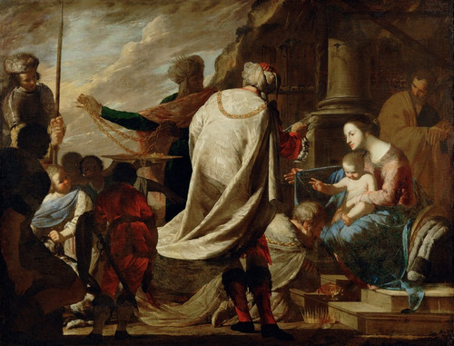 Digital Print - Adoration Of The Magi by Bernardo Cavallino