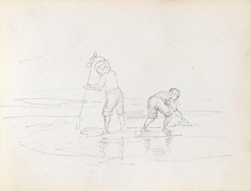 Digital Print - Spydfiske by Adolph Tidemand