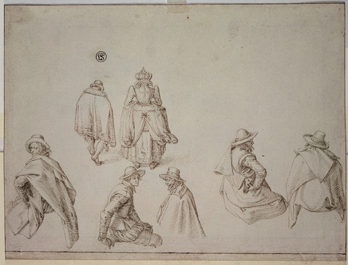 Digital Print - Figurenstudien fr den 'Landsegelwagen des Simon Stevin' by Jacob de Gheyn II