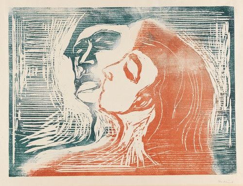 Digital Print - Head by head (man and woman kissing) by Edvard Munch