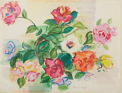 Digital Print - Bouquet de roses by Raoul Dufy