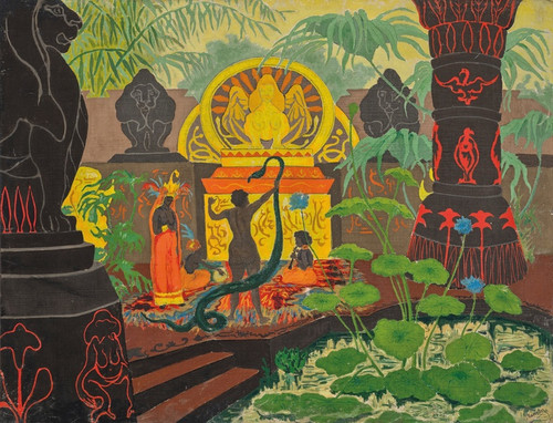 Digital Print - Temple de vaudou ou La charmeuse de serpent by Paul Ranson
