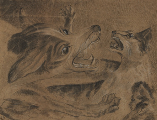 Digital Print - Fighting Animals by Carle Vernet
