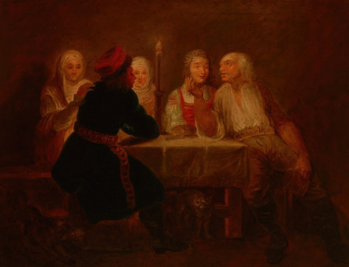 Digital Print - Peasants in an Inn by Franciszek Smuglewicz
