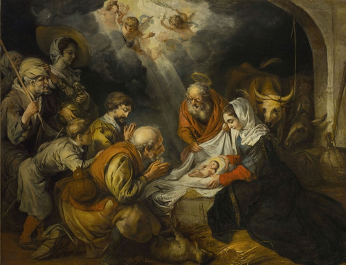 Digital Print - Adoration of the Shepherds (Luke 2-16-17) by Barent Fabritius