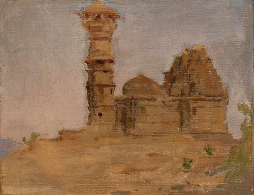 Digital Print - Deserted ancient temple in Chittorgarh. From the journey to India by Jan Cigliski