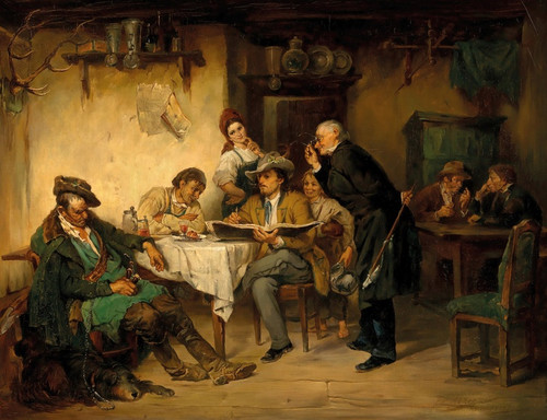 Digital Print - A Painter in a Tavern by Friedrich von Keller