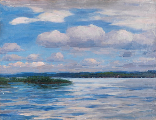 Digital Print - See mit Wetterwolken by Alexander Koester
