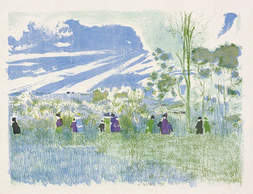 Digital Print - Across the Fields, plate three from Landscapes and Interiors by douard Vuillard