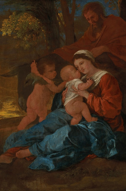 Digital Print - The Rest on the Flight into Egypt by Nicolas Poussin