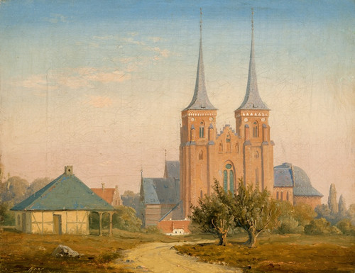 Digital Print - Roskilde Cathedral by Anton Eduard Kieldrup