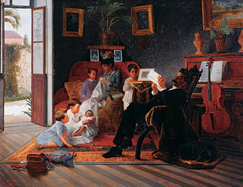 Digital Print - Scene Of Adolfo PintoS Family by Almeida Jnior
