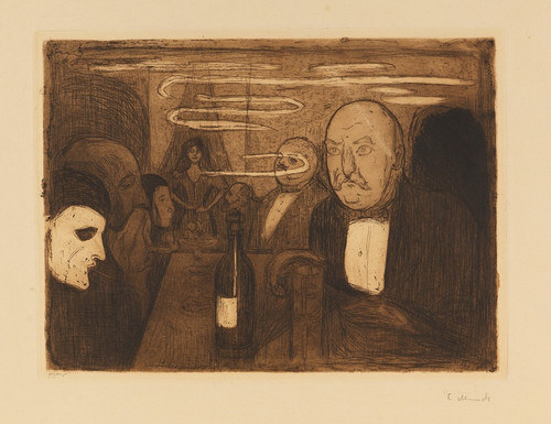 Digital Print - Kristiania-Boheme II by Edvard Munch