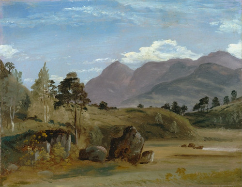 Digital Print - Mountain Landscape, possibly in the Lake District by Lionel Constable