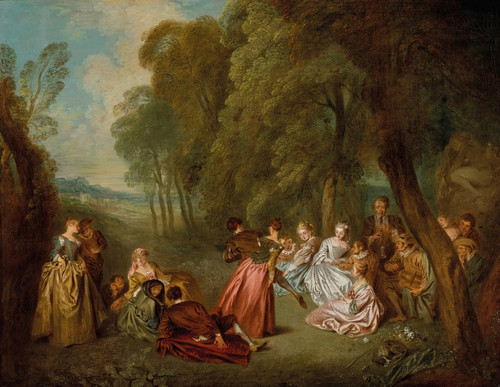 Digital Print - Les divertissements champtres by Jean-Baptiste Pater